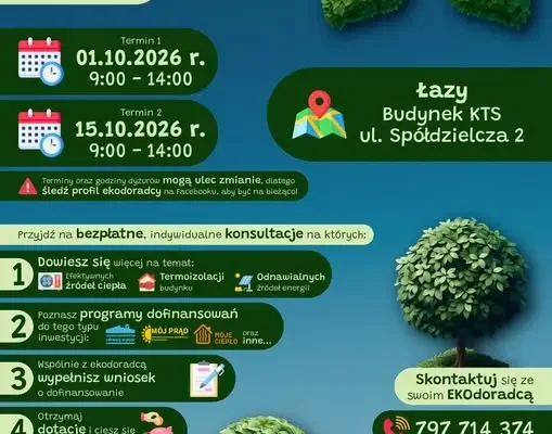 Łazy: bezpłatne konsultacje z EKodoradcą – terminy 1 i 15 października
