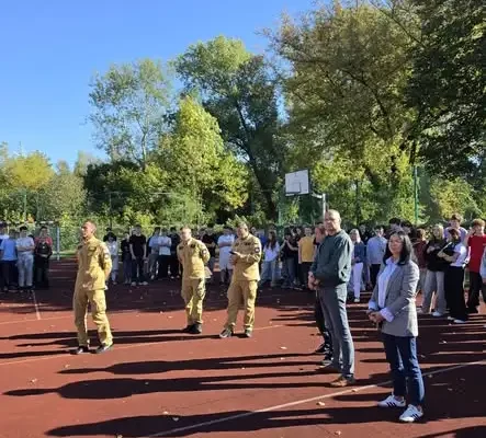 Próbna ewakuacja w Szkole Podstawowej nr 5 w Zawierciu