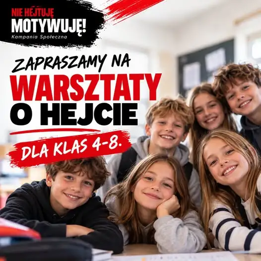 Warsztaty „Nie hejtuję – motywuję” w szkołach w Woli Zachariaszowskiej