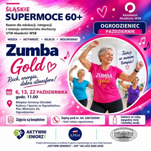 Zumba Gold w Ogrodzieńcu – bezpłatne zajęcia dla seniorów 60+