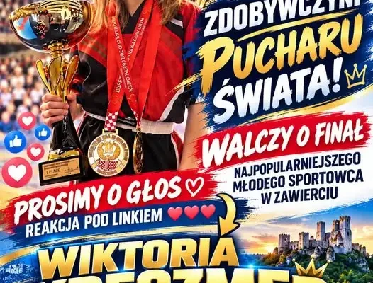 Wiktoria Kreczmer z Zawiercia walczy o tytuł Najpopularniejszego Młodego Sportowca