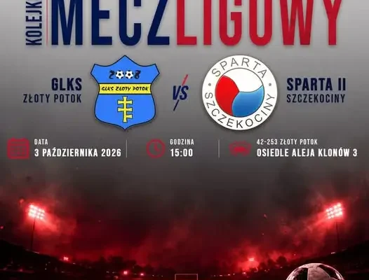 Sparta II Szczekociny zagra w Złotym Potoku w sobotnim meczu B Klasy