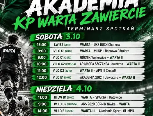 Weekend pełen piłkarskich emocji z Akademią KP Warta Zawiercie