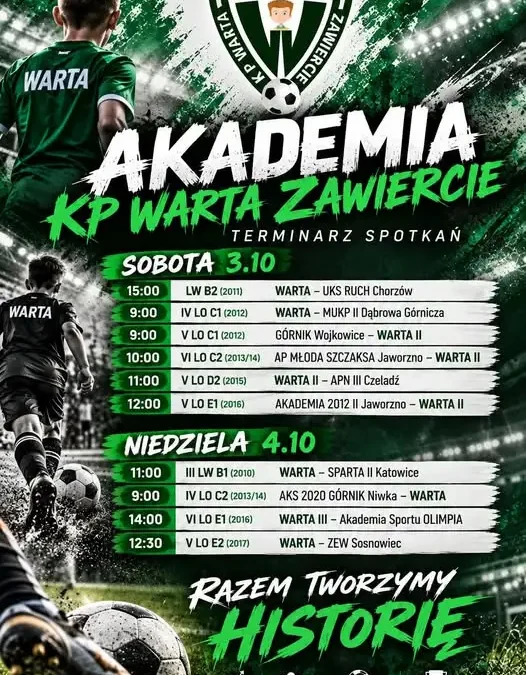 Weekend pełen piłkarskich emocji z Akademią KP Warta Zawiercie