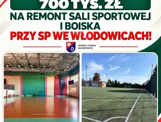 Włodowice: sala gimnastyczna i boisko przy szkole przejdą gruntowną modernizację