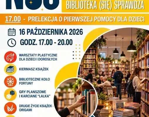Noc Bibliotek w Zawierciu – sprawdź, co czeka na mieszkańców 16 października