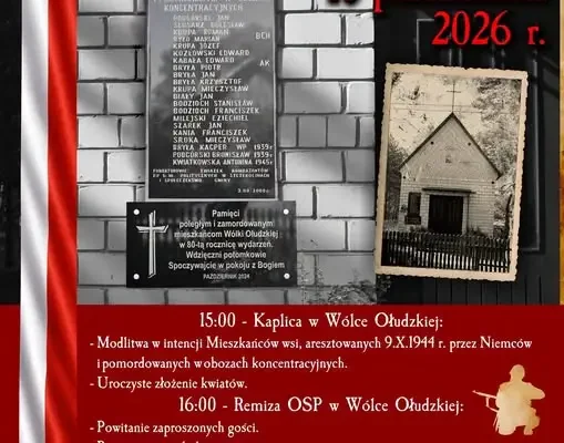 82. rocznica tragedii w Wólce Ołudzkiej – Gmina Szczekociny zaprasza na obchody