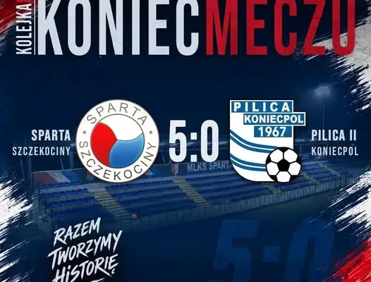 Sparta Szczekociny rozgromiła Pilicę Koniecpol 6:0 w deszczowym meczu