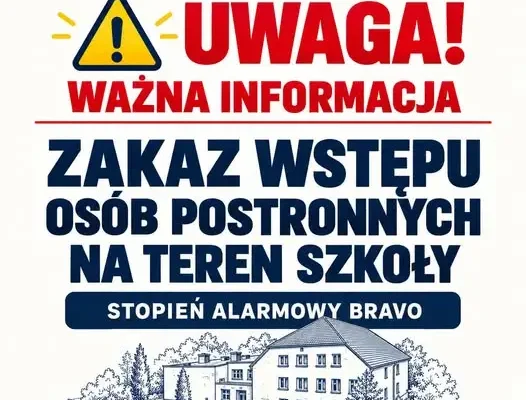 Stopień alarmowy BRAVO przedłużony. Zakaz wstępu na teren szkół do 30 listopada