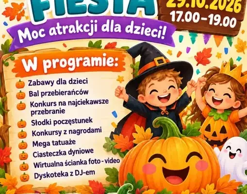 Dyniowa Fiesta w Porębie – jesienna zabawa dla najmłodszych już 29 października