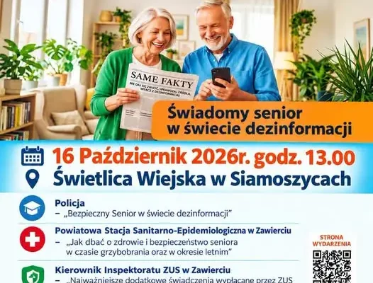 Świadomy senior w świecie dezinformacji – spotkanie w Siamoszycach