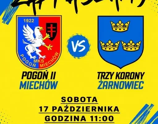 Pogoń Miechów zmierzy się z Trzy Korony Żarnowiec w meczu o sześć punktów