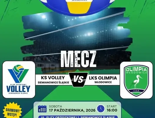 LKS Olimpia Włodowice wraca do gry – wyjazdowy mecz z KS Volley Siemianowice Śląskie