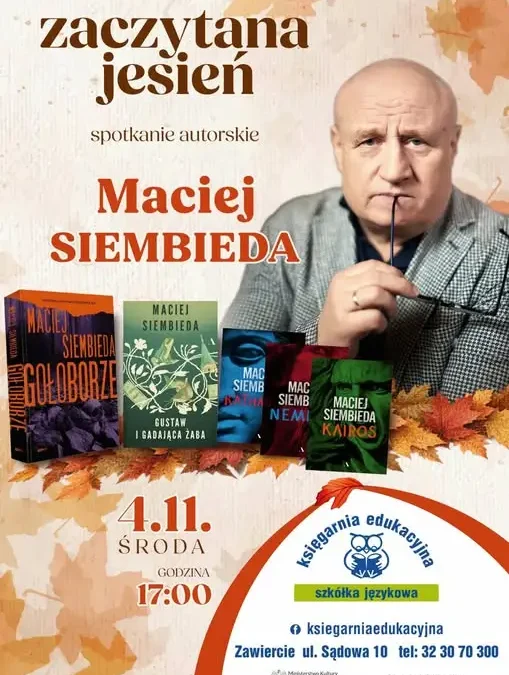 Maciej Siembieda spotka się z czytelnikami w Zawierciu