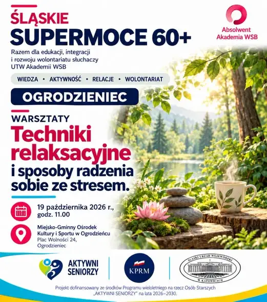 Warsztaty antystresowe dla seniorów w Ogrodzieńcu – 19 października