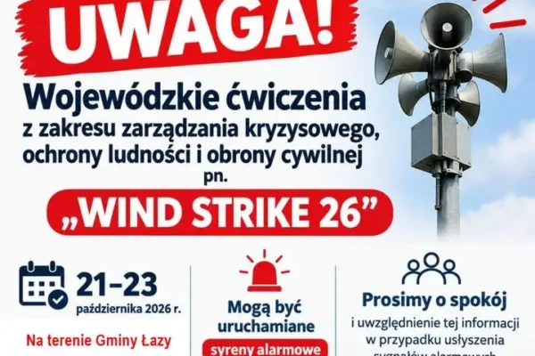 Ćwiczenia „Wind Strike 26” – syreny alarmowe i utrudnienia w ruchu