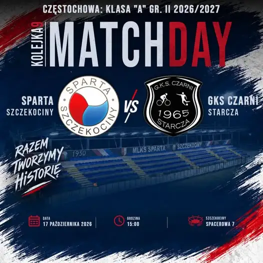 Mecz klasy A: Czarni Starcza kontra Sparta Szczekociny – transmisja live