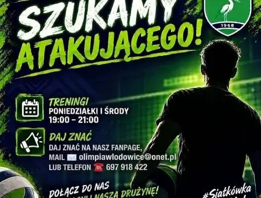 LKS Olimpia Włodowice szuka atakującego – problemy kadrowe w 1. Lidze Śląskiej