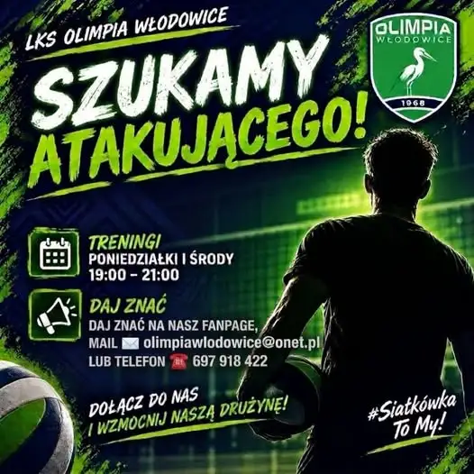 LKS Olimpia Włodowice szuka atakującego – trwa sezon 1. Ligi Śląskiej