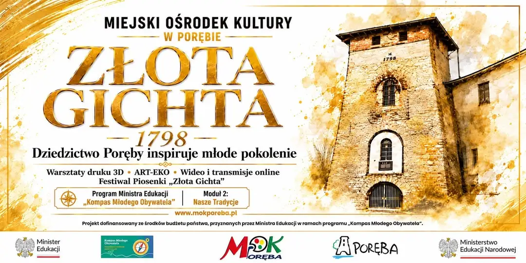 „Złota Gichta – 1798”: twórcze warsztaty w MOK Poręba z ostatnimi wolnymi miejscami