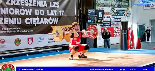 Gabriel Markiewicz w najlepszej szóstce mistrzostw Polski LZS w podnoszeniu ciężarów