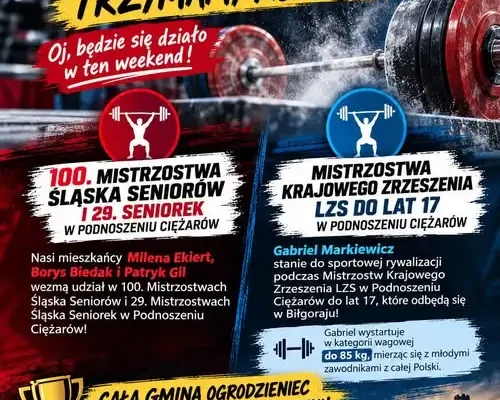 Mieszkańcy gminy Ogrodzieniec powalczą o medale w podnoszeniu ciężarów