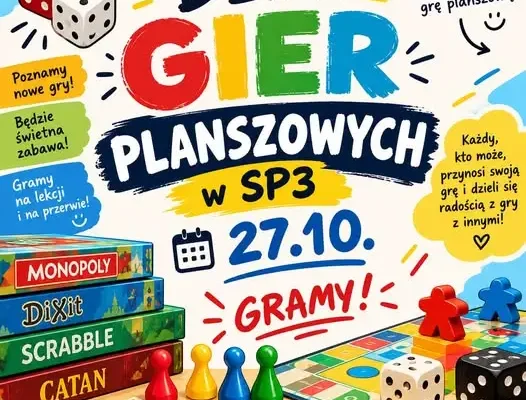 SP3 Łazy: jutro szkolny dzień gier planszowych