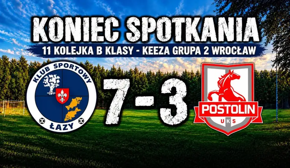 Derbowa wygrana Łaz 7:3 z UKS Postolin. Kulej strzelał jak natchniony
