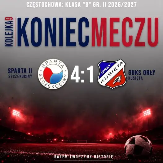 Sparta Szczekociny wygrywa z GUKS Orły Kusięta na koniec rundy jesiennej
