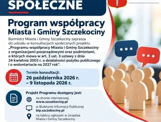 Szczekociny: konsultacje programu współpracy z NGO na 2027 rok