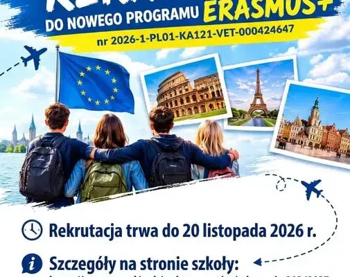 Erasmus+ w ZSCKR Zarnowiec: rusza rekrutacja na zagraniczne praktyki zawodowe